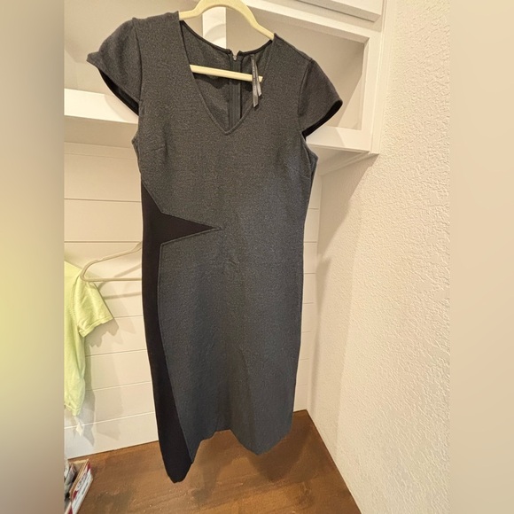 Marc Andrew Elegant Gray and Black Women's Fitted Dress - Picture 1 of 5